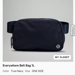 Navy Lululemon Everywhere Belt Bag
